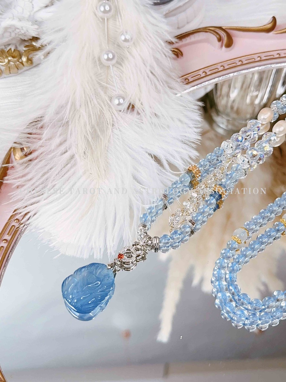 （小蓝狐狸海蓝宝）项链