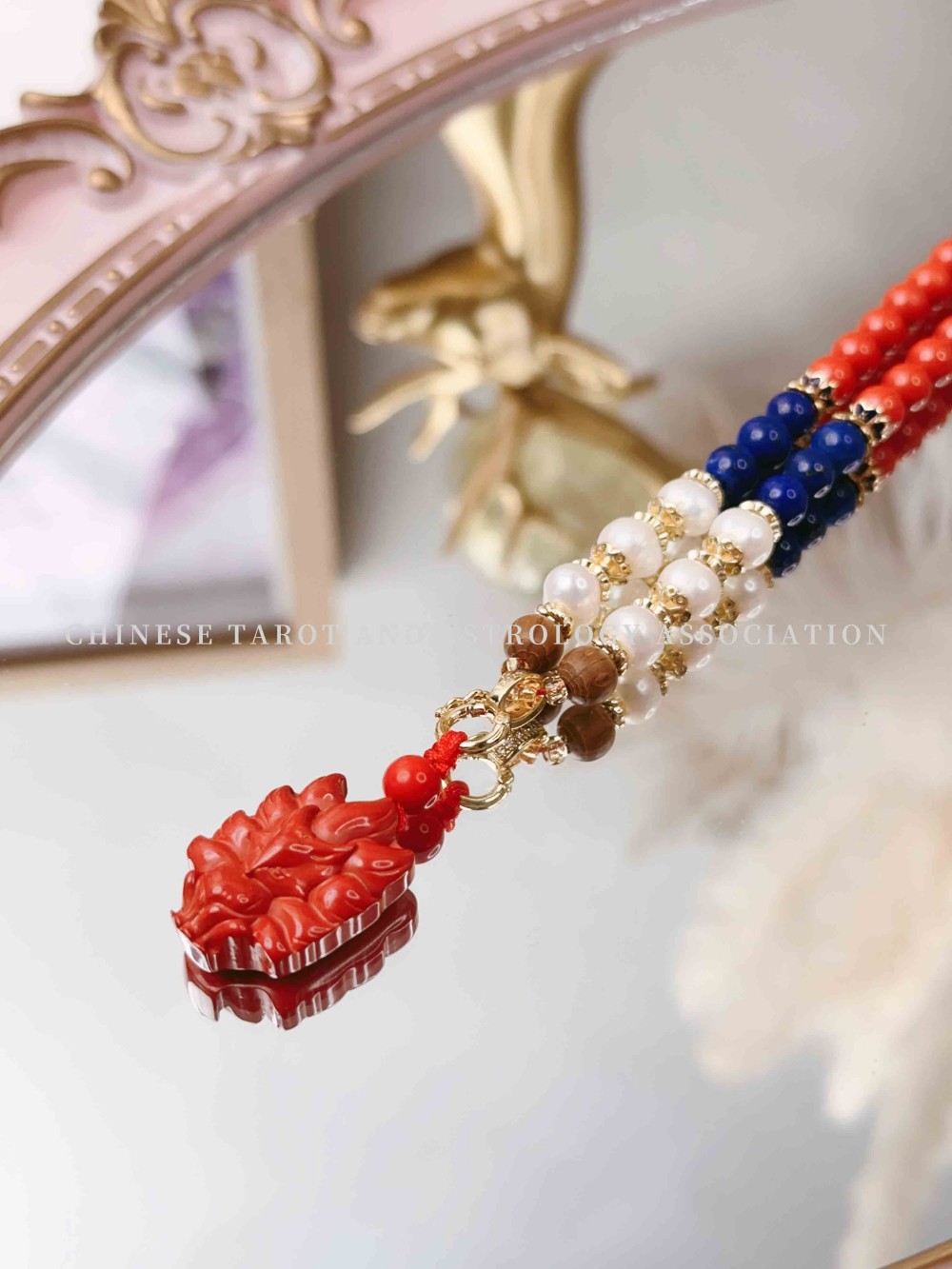 （火狐狸 红朱砂青金石珍珠）项链