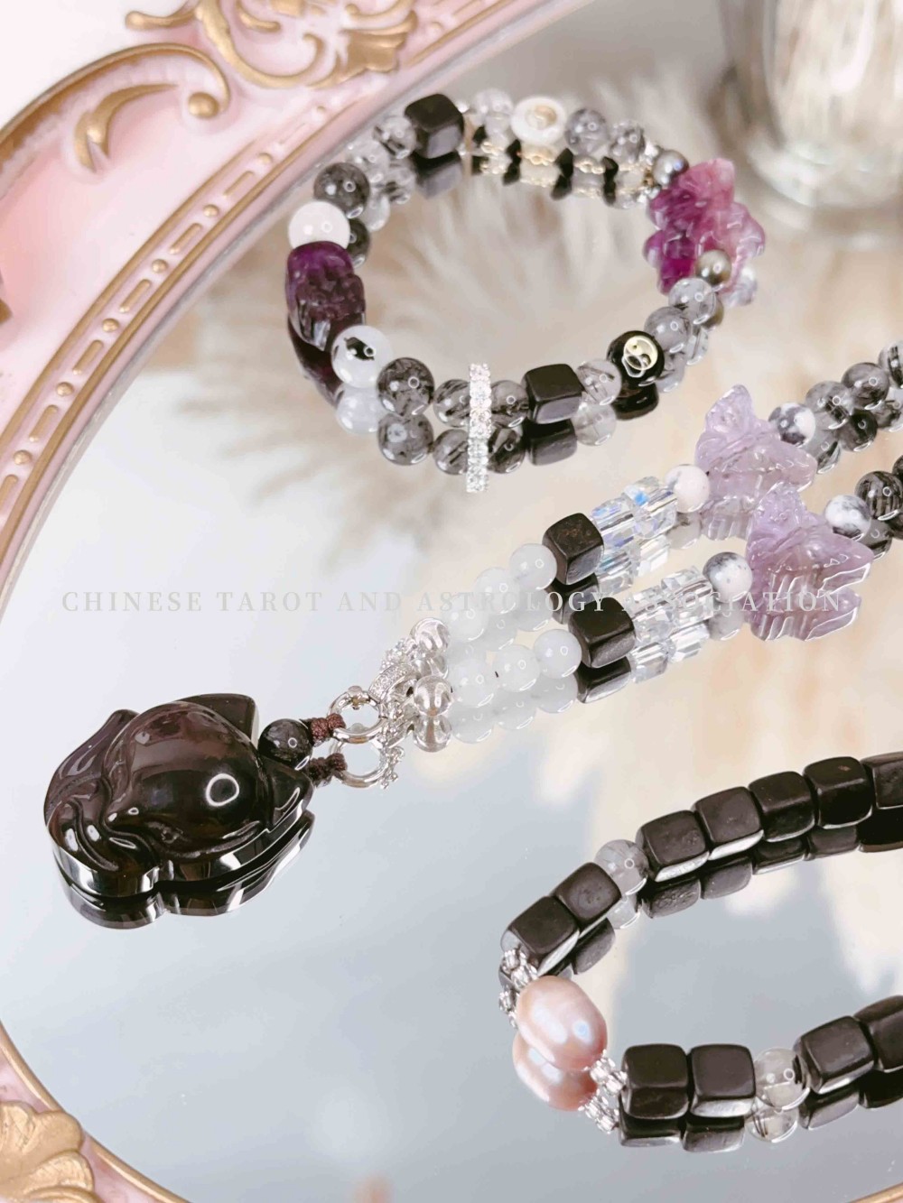 （黑狐狸紫蝴蝶）项链套装